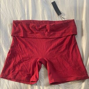 Oner Red Fold-Over Waist Shorts